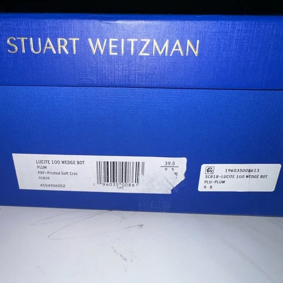 Stuart Weitzman Lucite Croc-Embossed Leather Wedge Boots - Picture 15 of 15